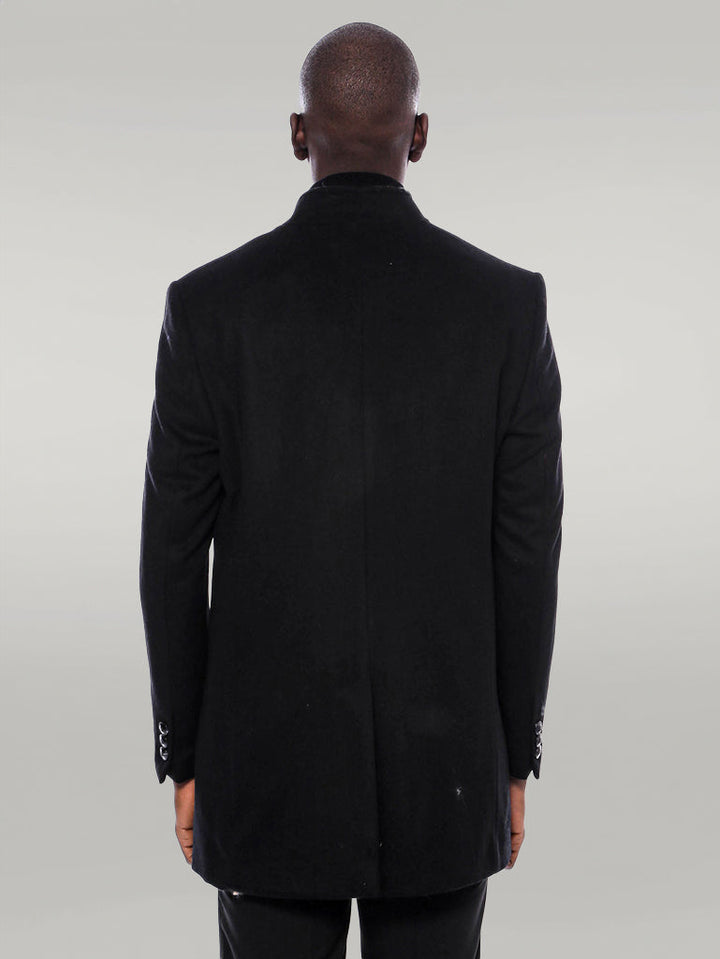 WSS Mandarin Collar Men's Long Coat  - Singen