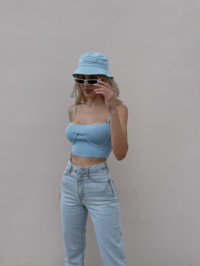 HLLY Women Stella Crop Blue - سانت جون