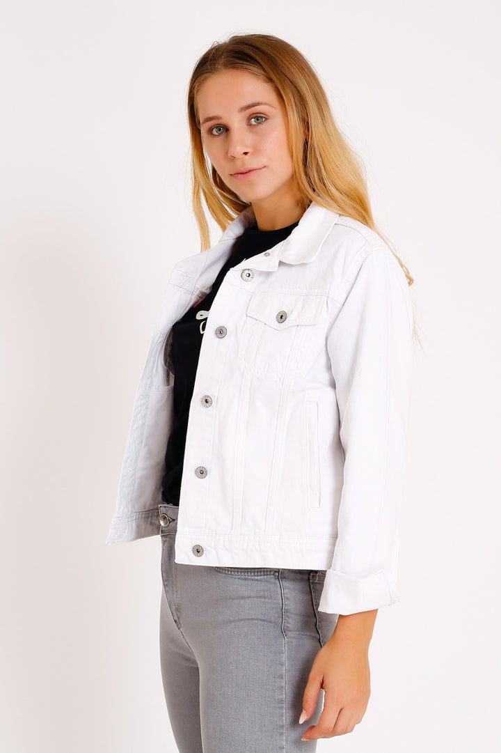 XLJ Classic Short Denim Jacket with Collar Mixed - Osimo