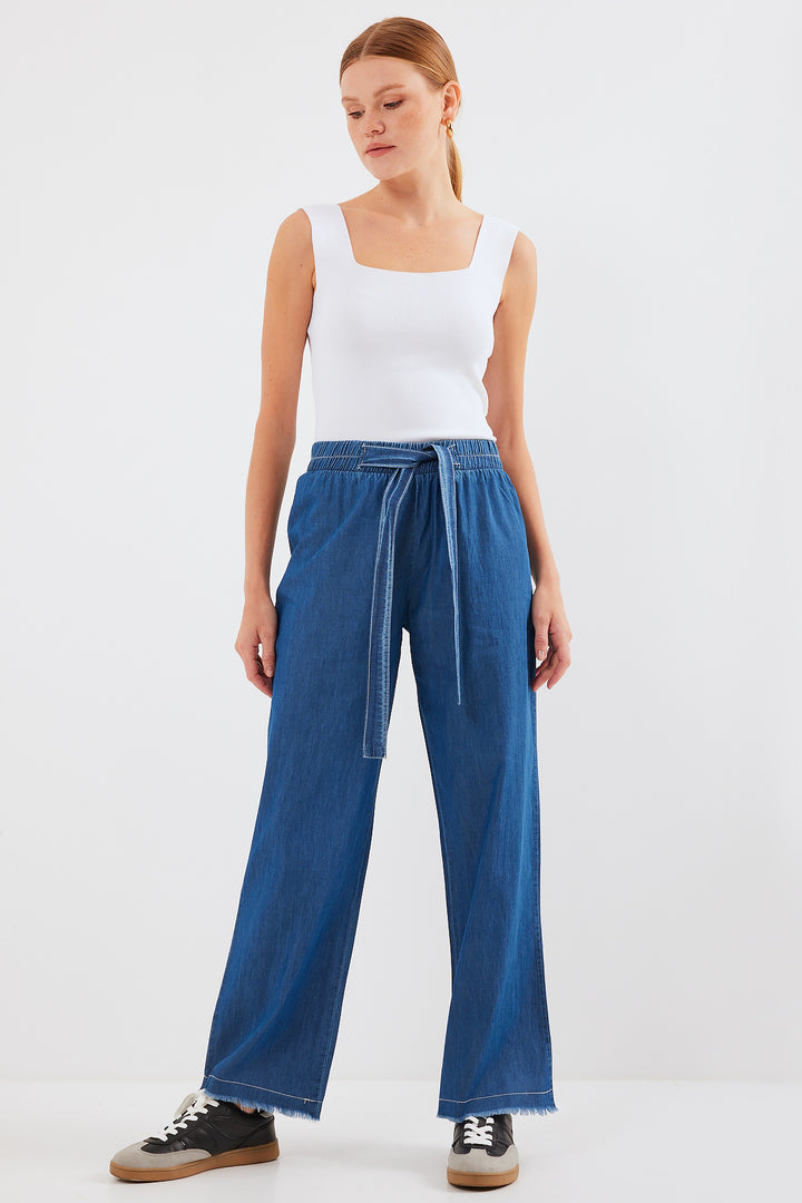 BGD Women WIDE LEG JEANS - Dark Blue - Avondale