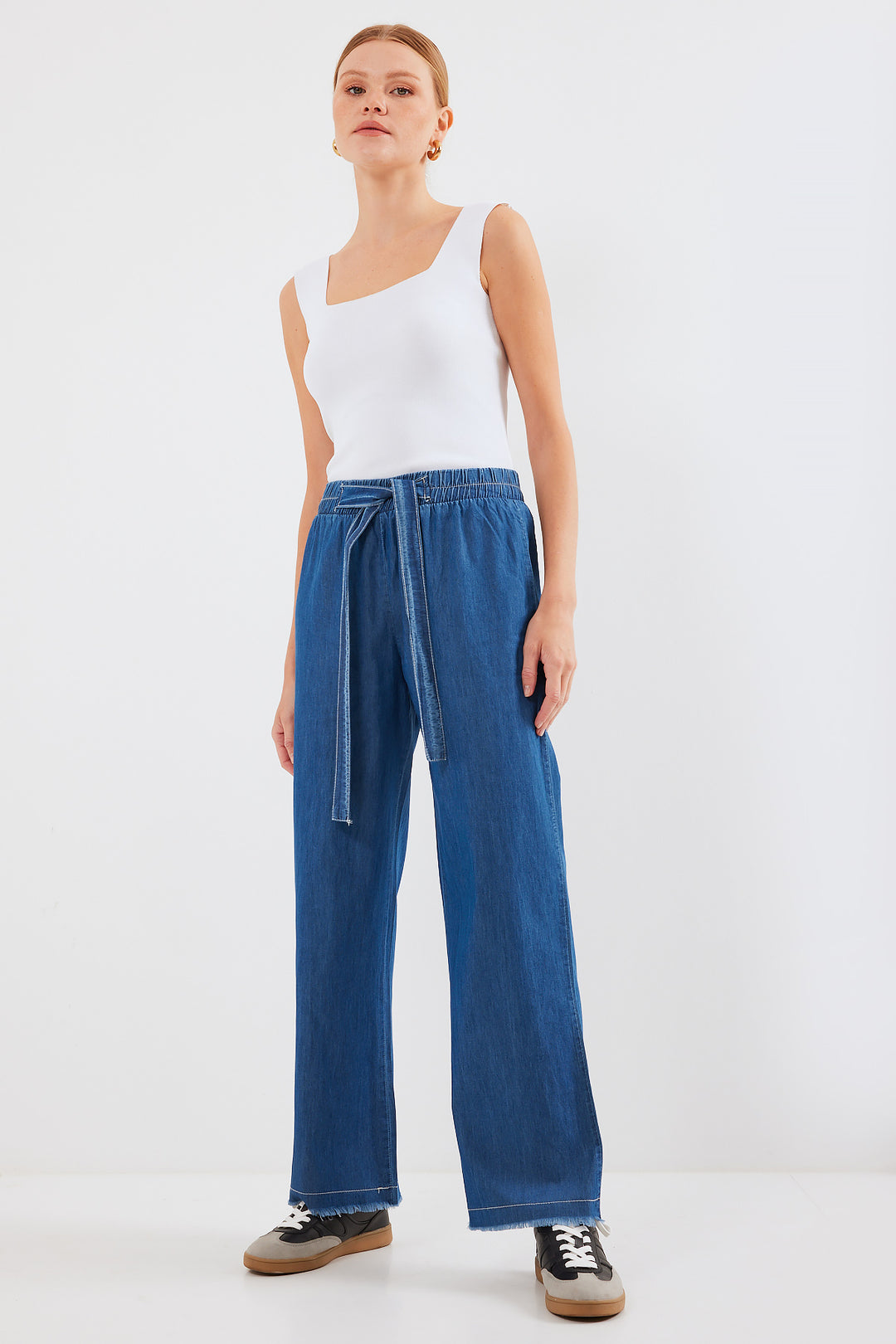 BGD Women WIDE LEG JEANS - Dark Blue - Avondale