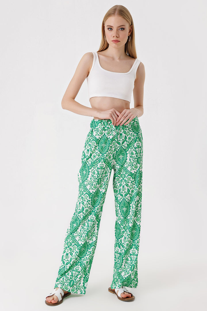 BGD Women Knitted Pants - Dark Green - Avondale