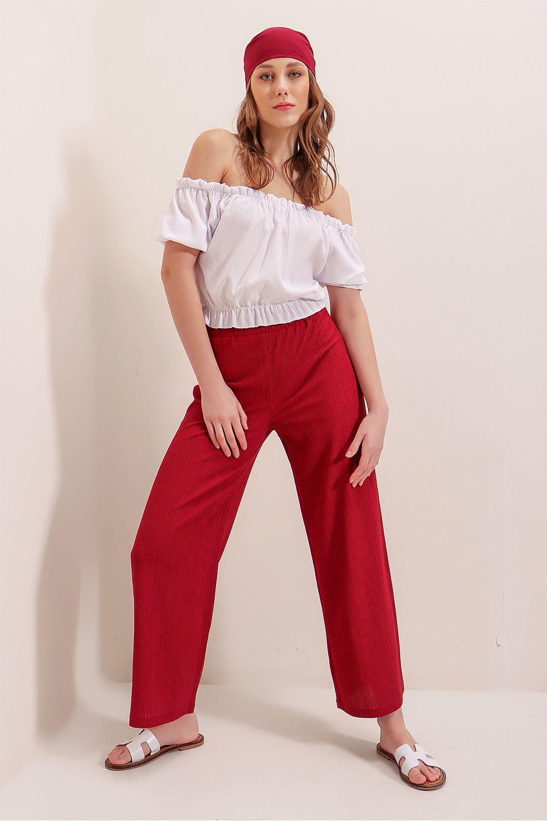 BGD Women Knitted Pants - Red - Avondale