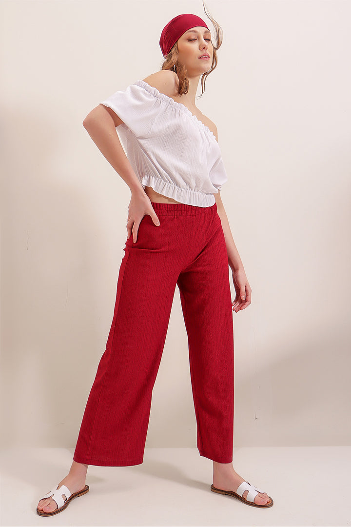 BGD Women Knitted Pants - Red - Avondale