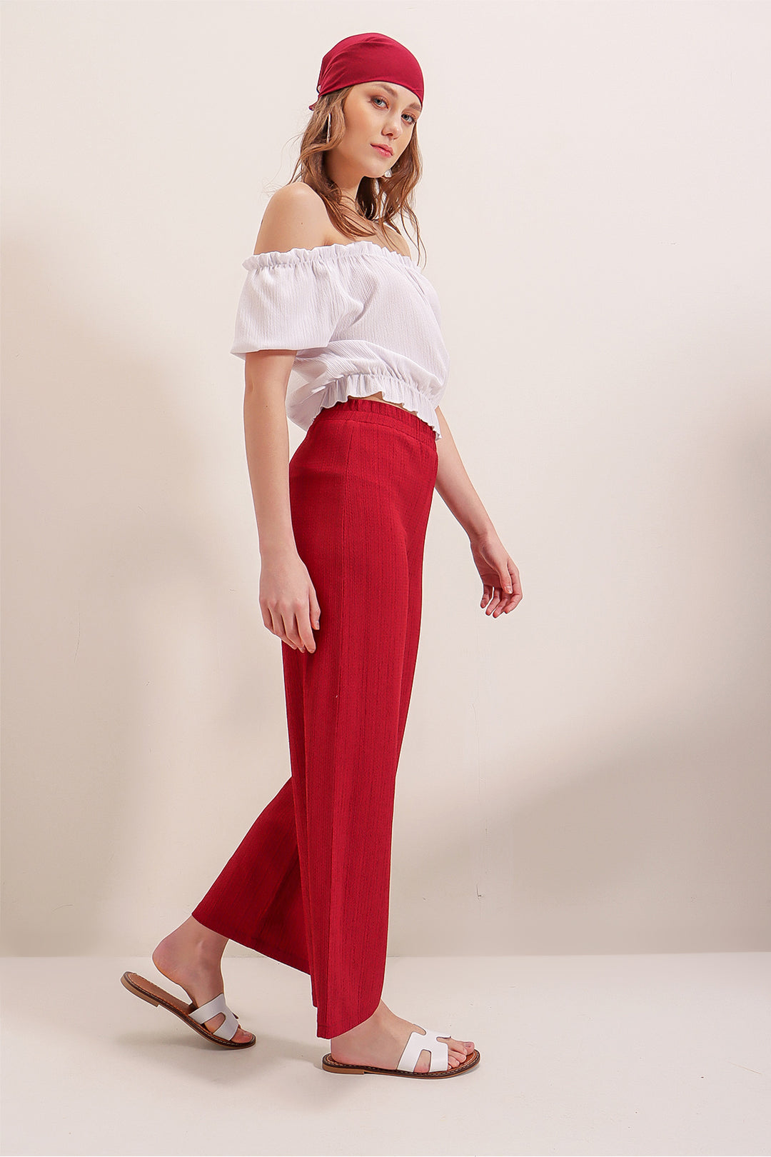 BGD Women Knitted Pants - Red - Avondale