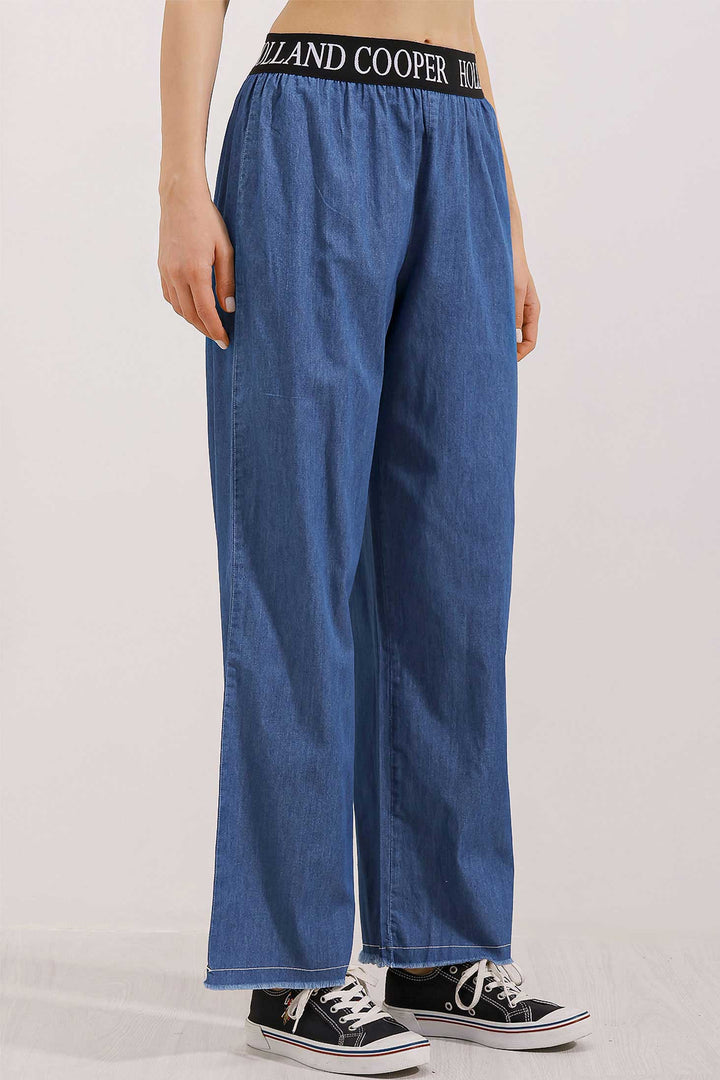 BGD Women Wide Leg Denim Pants - Navy Blue - Avondale