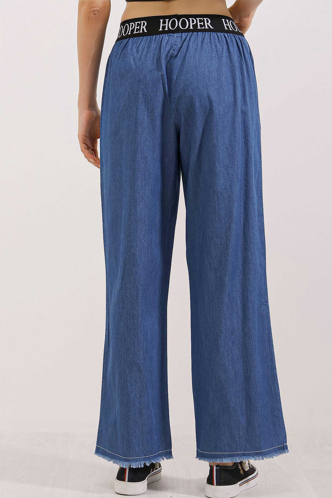 BGD Women Wide Leg Denim Pants - Navy Blue - Avondale