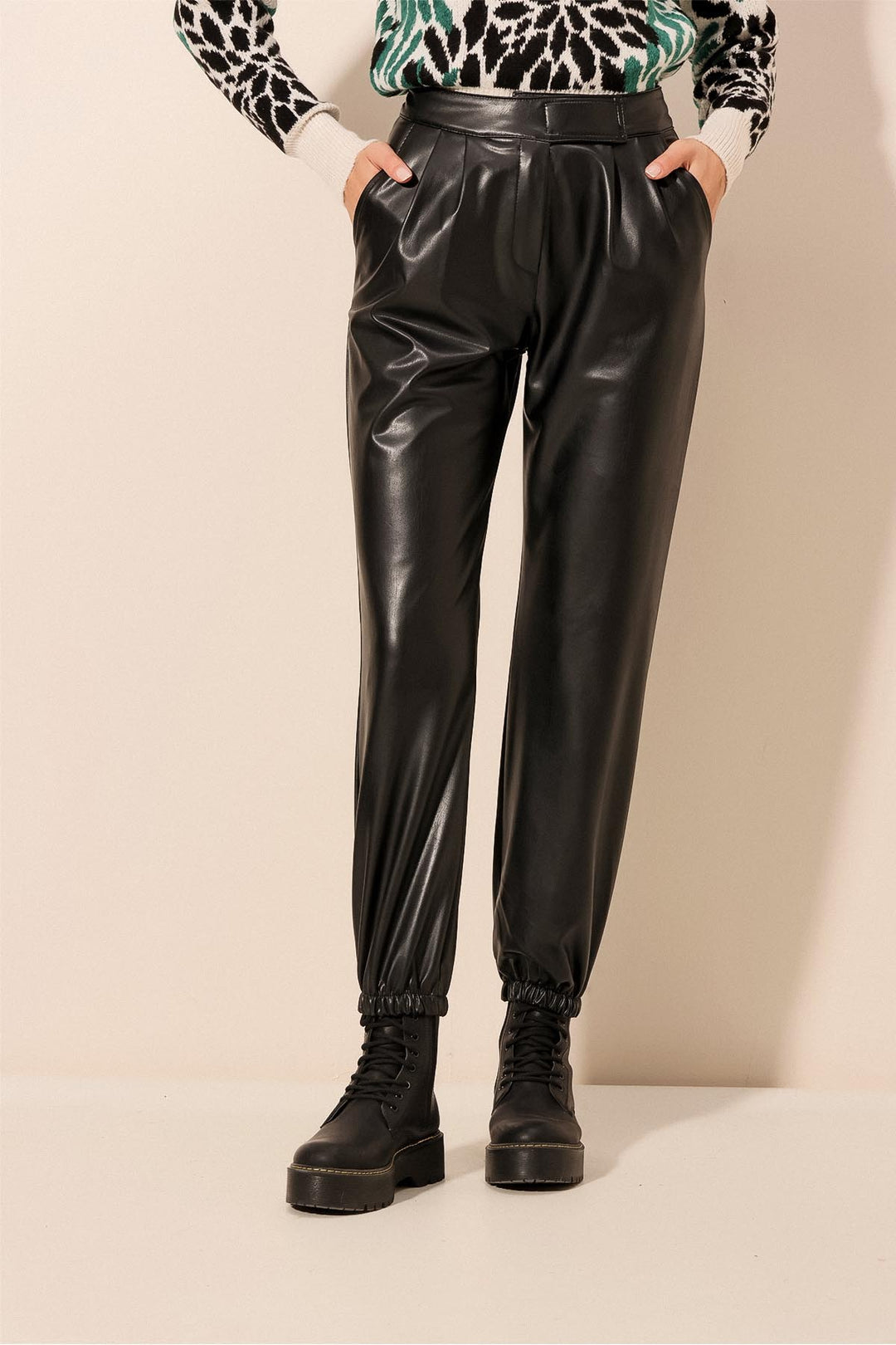 BGD Women Faux Leather Pants - Black - Avondale