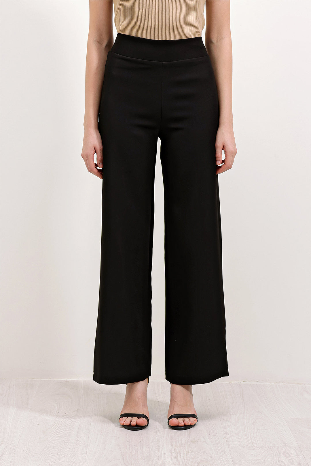 BGD Women High Waist Wide Leg Pants - Black - Avondale