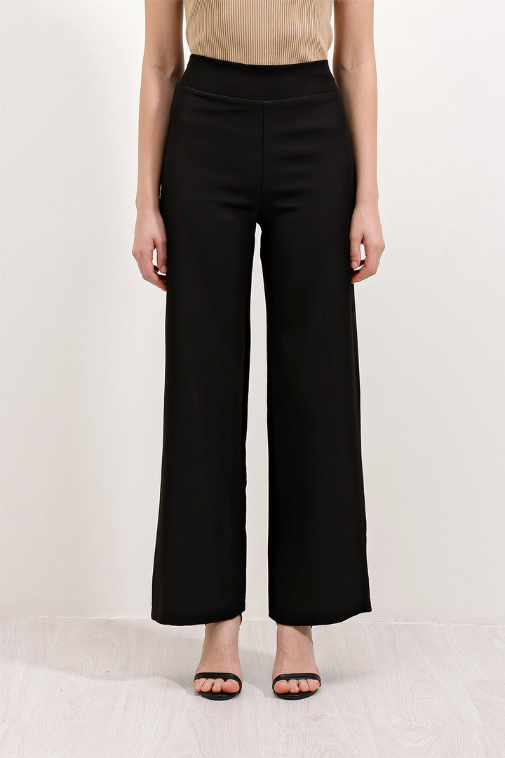 BGD Women High Waist Wide Leg Pants - Black - Avondale