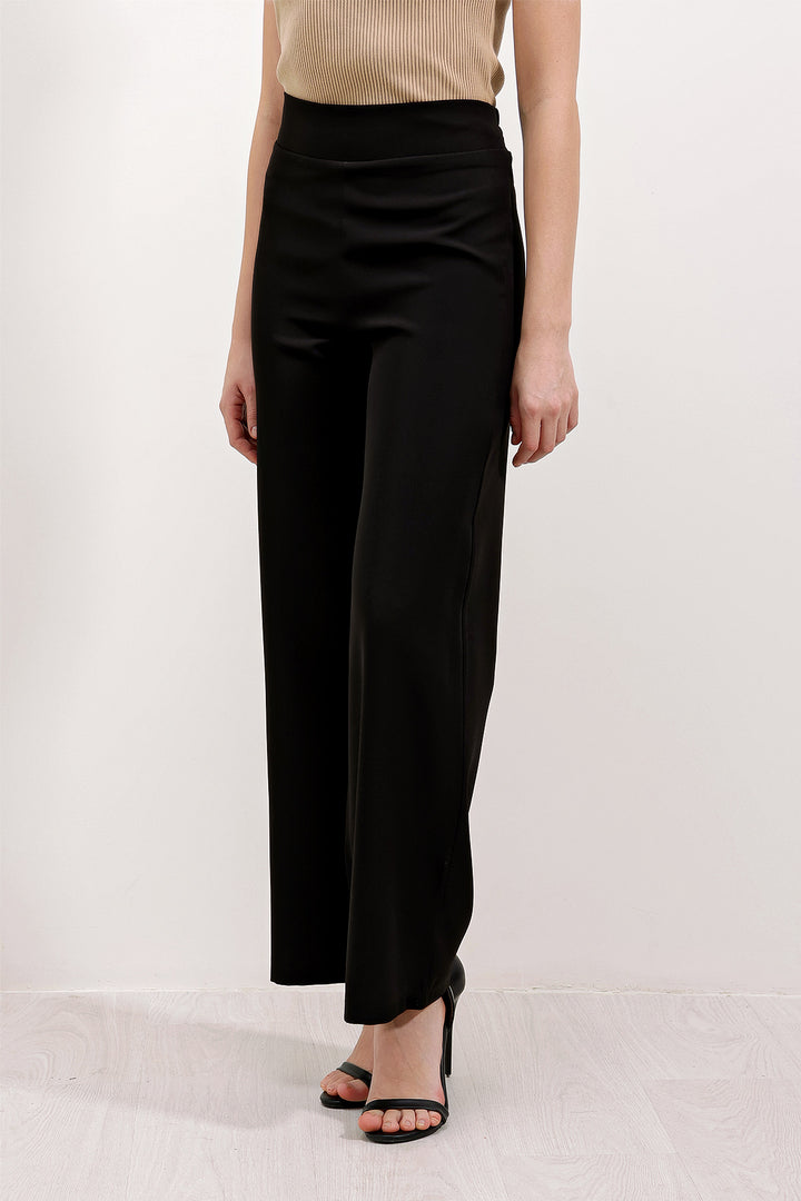 BGD Women High Waist Wide Leg Pants - Black - Avondale