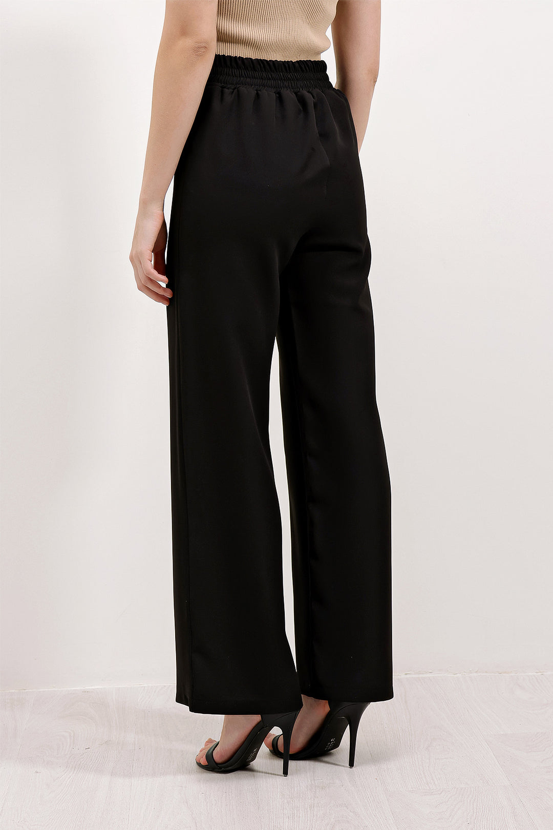 BGD Women High Waist Wide Leg Pants - Black - Avondale