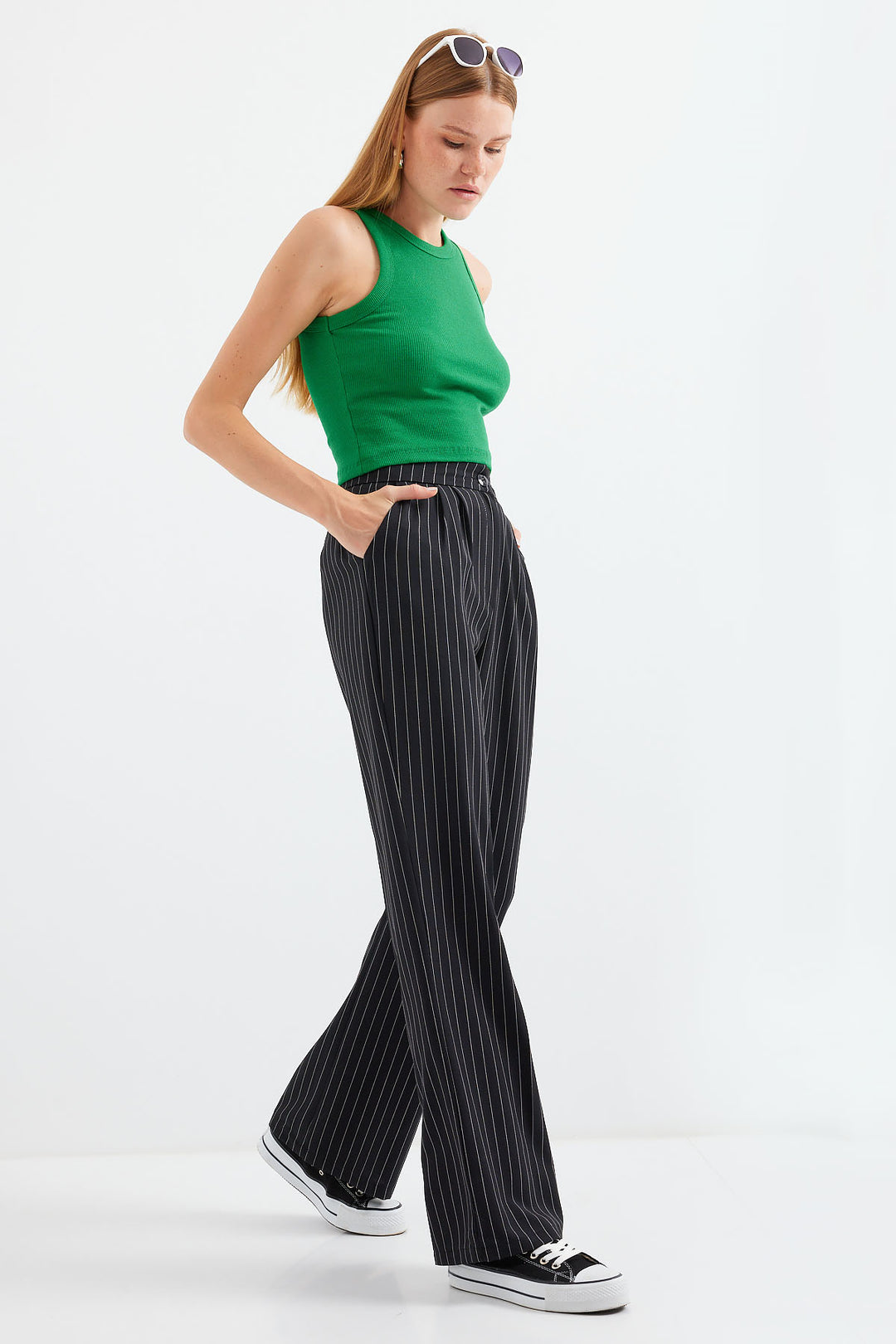 BGD Women High Waist Palazzo Pants - Black - Avondale