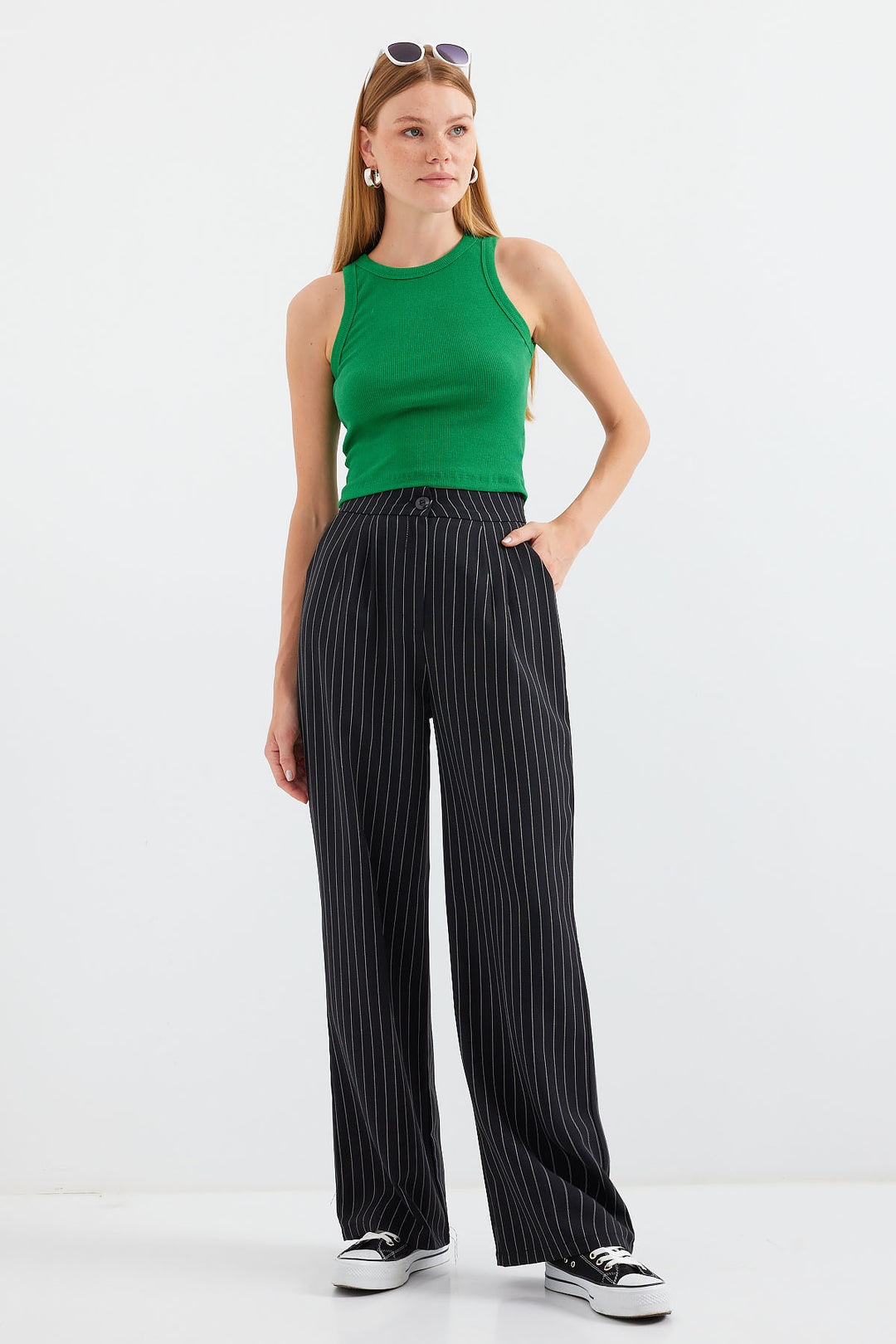 BGD Women High Waist Palazzo Pants - Black - Avondale