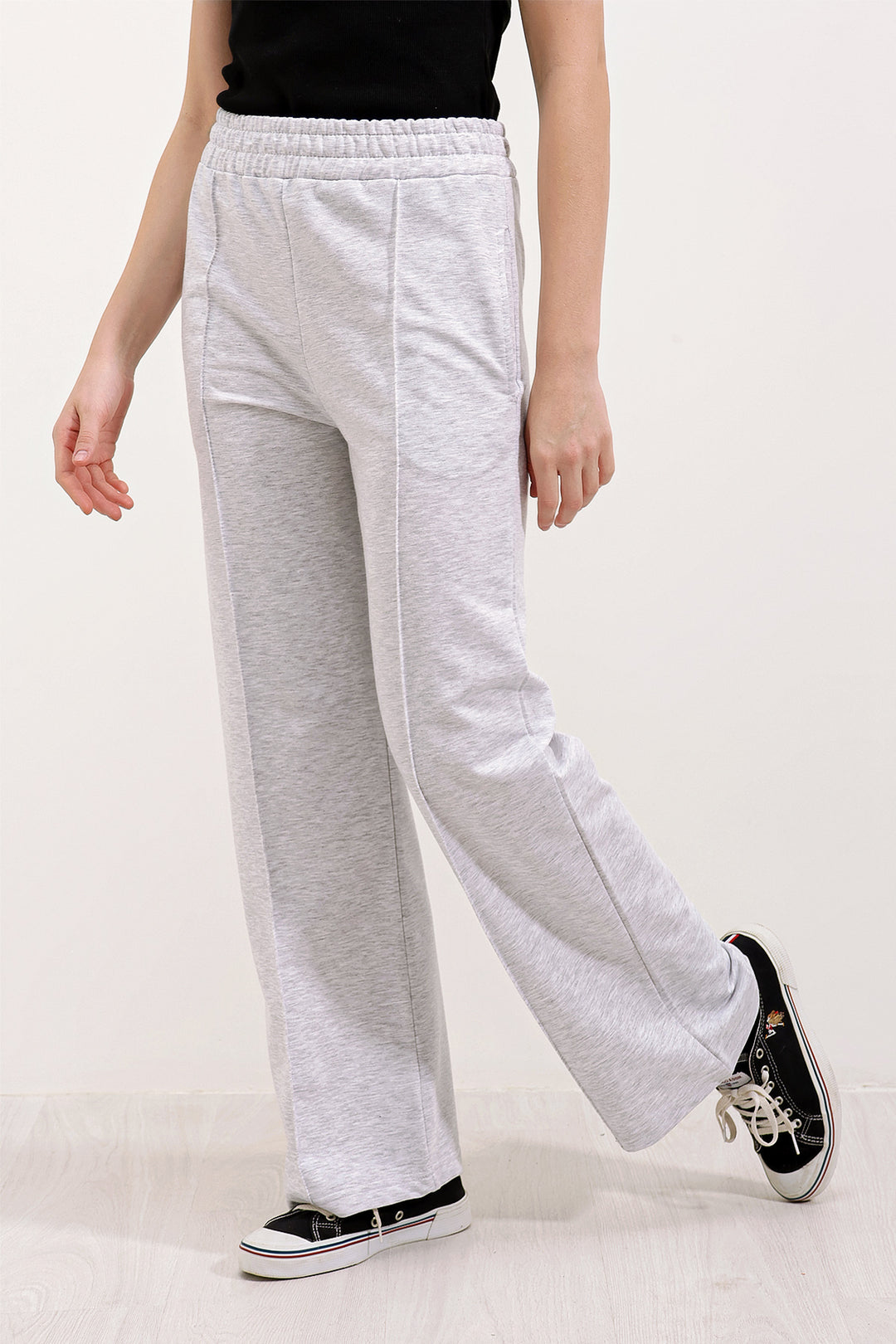 BGD Women Wide Leg Sports Sweatpants - Gray - Avondale