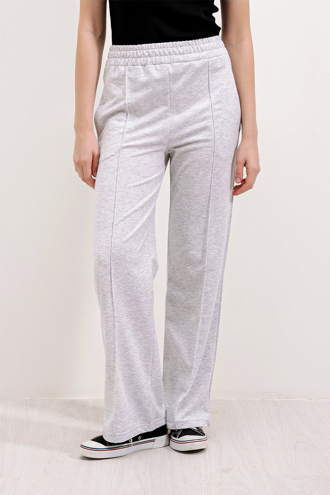 BGD Women Wide Leg Sports Sweatpants - Gray - Avondale