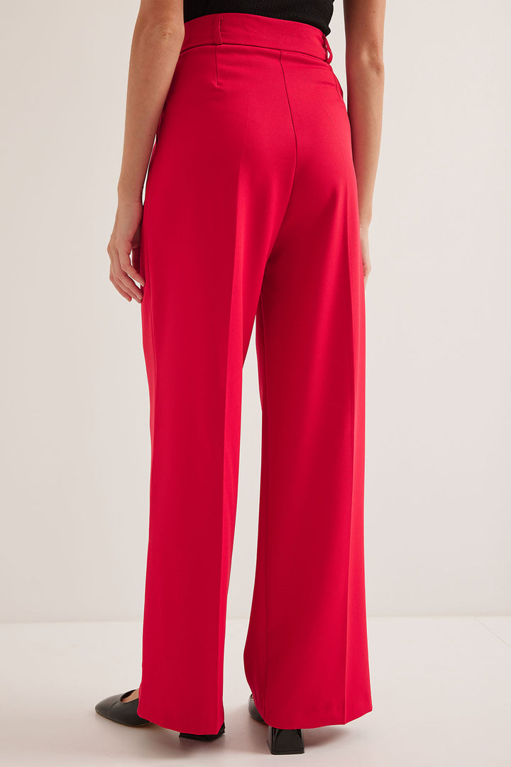 BGD Women Woman Red Wide Leg Fabric Pants 6647 - Avondale