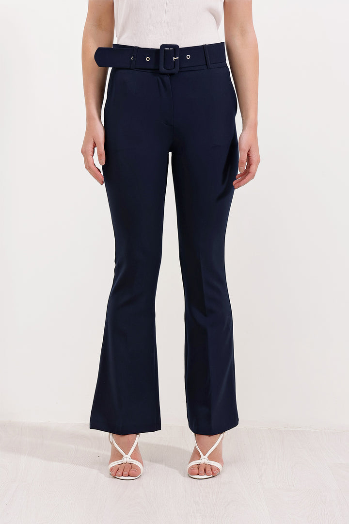 BGD Women Spanish Flared High-Waisted Pants - Navy - Avondale