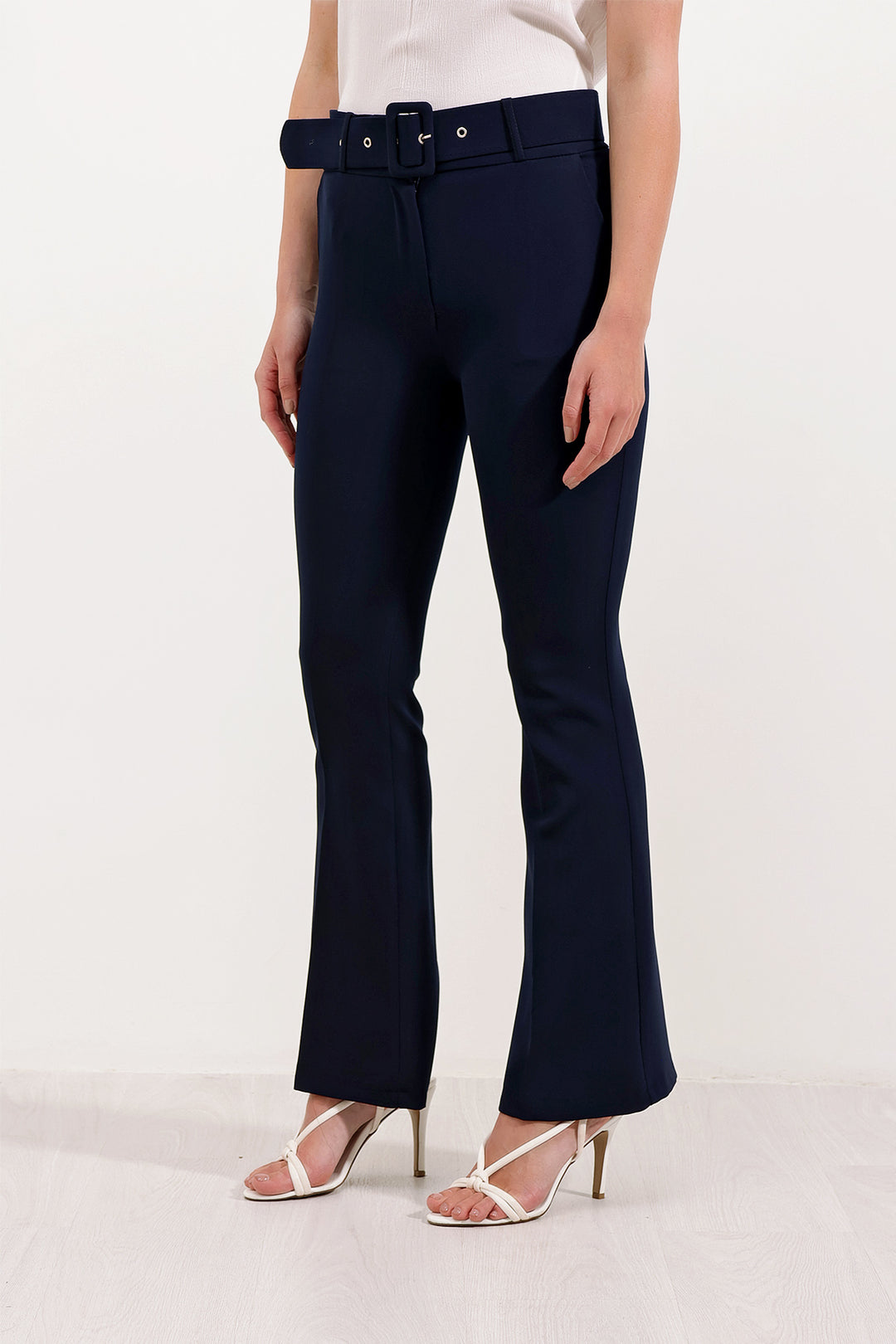 BGD Women Spanish Flared High-Waisted Pants - Navy - Avondale