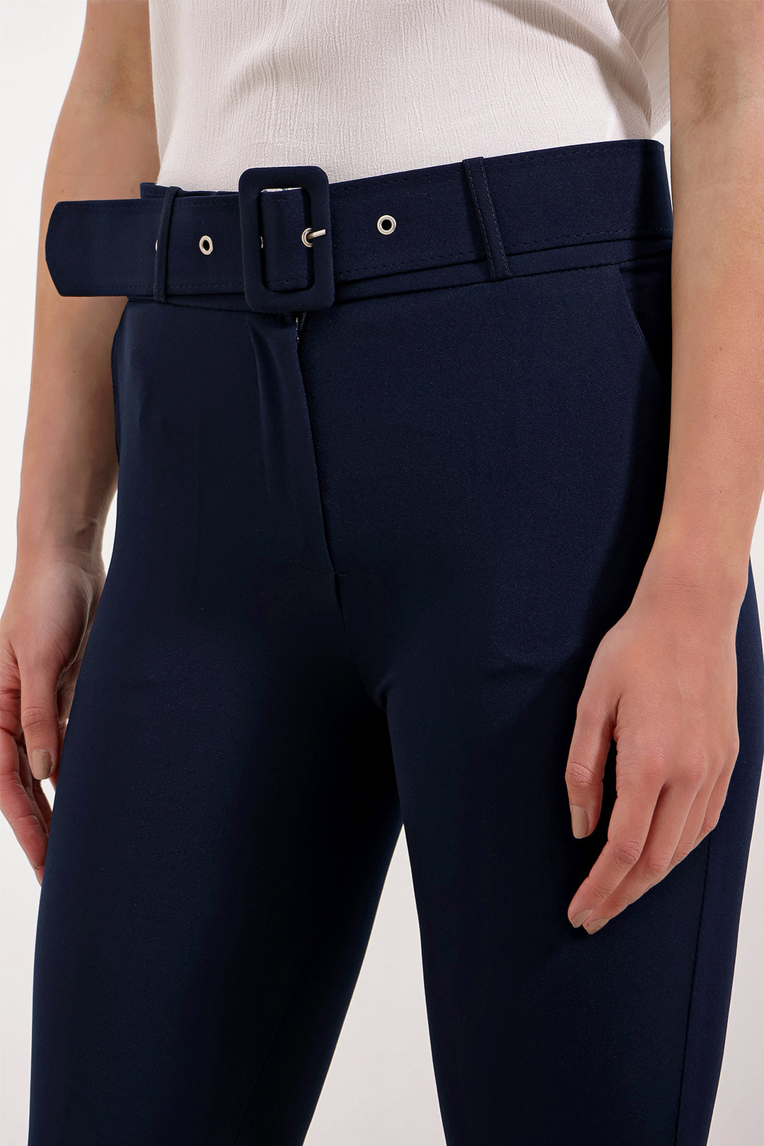 BGD Women Spanish Flared High-Waisted Pants - Navy - Avondale