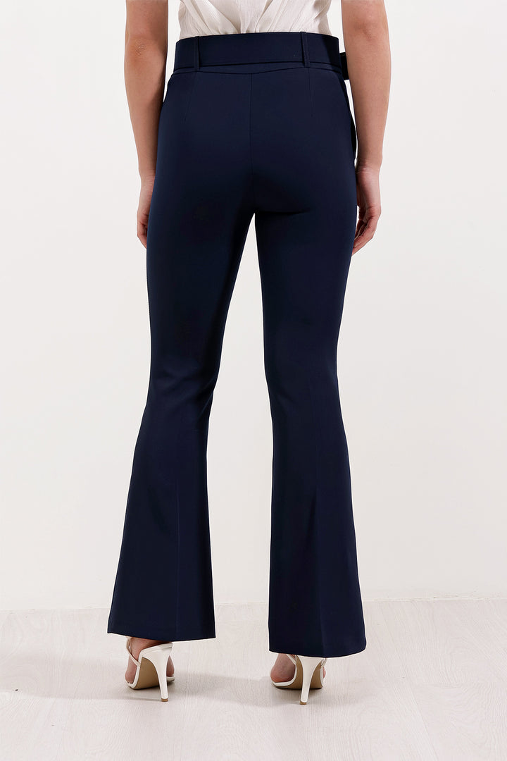 BGD Women Spanish Flared High-Waisted Pants - Navy - Avondale