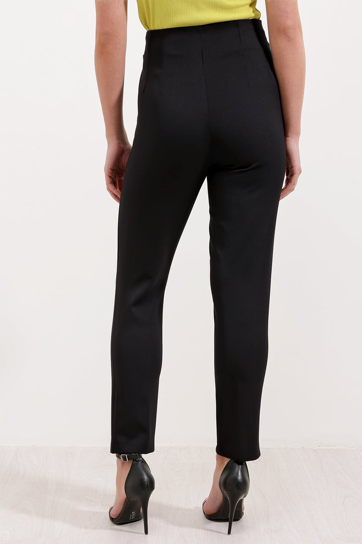 BGD Women Woman Black High Waisted Fabric Pants 6650 - Avondale