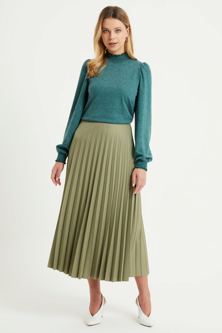 ZRF Women Pleated Basic Skirt - Mint - Chartres