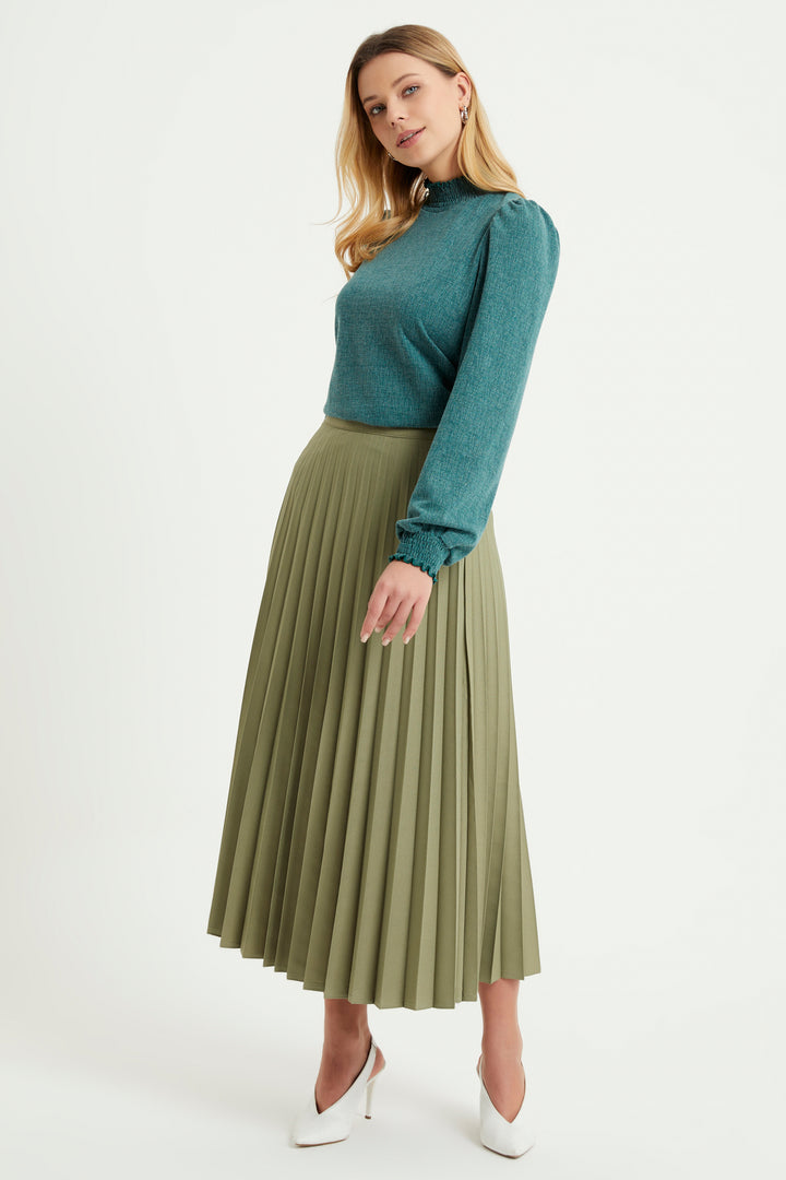 ZRF Women Pleated Basic Skirt - Mint - Chartres