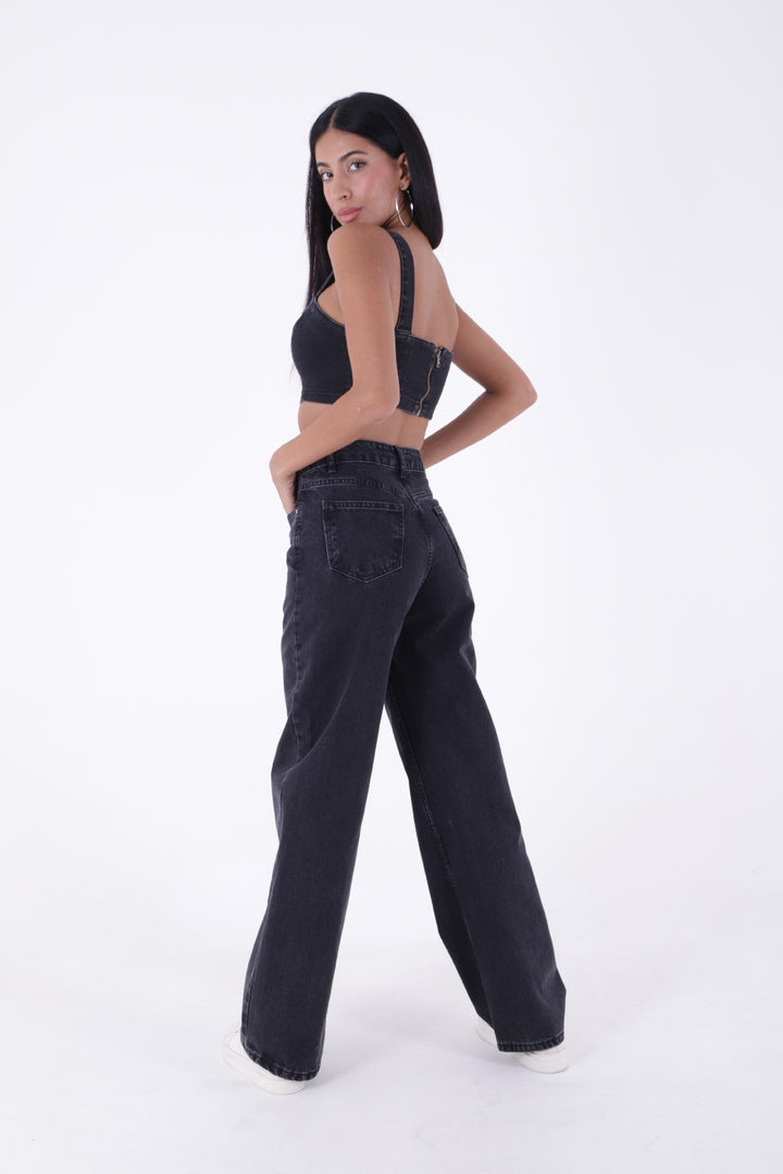 XLJ Wide Leg High Waisted Relaxed Jean Mixed - West Valley City