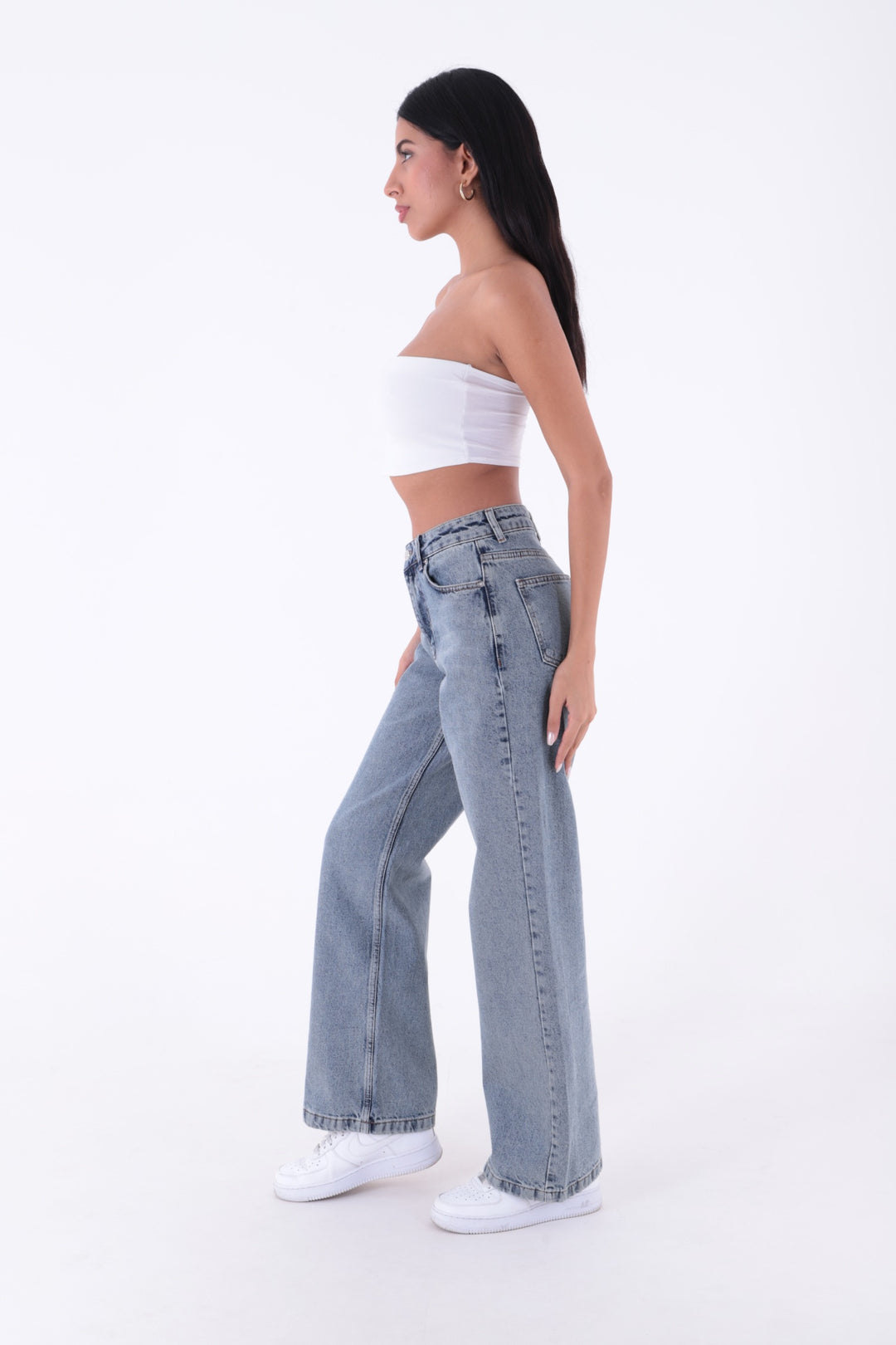 XLJ Wide Leg High Waisted Relaxed Jean Mixed - Bergen op Zoom