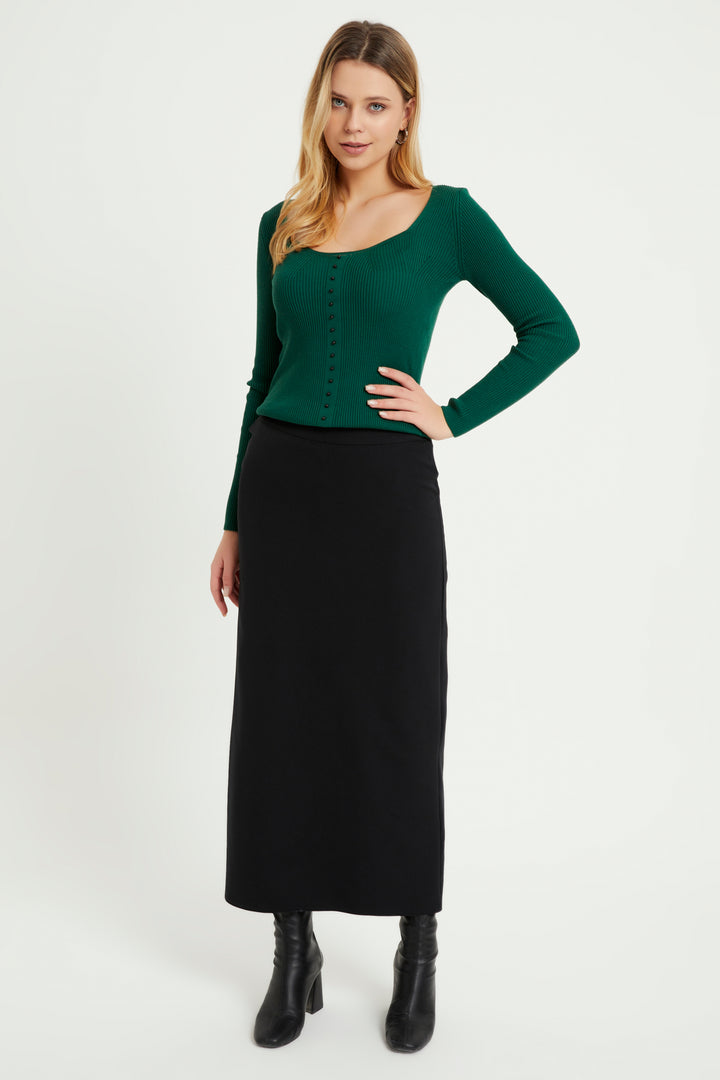 ZRF Women Pencil Skirt - Black - Huddersfield