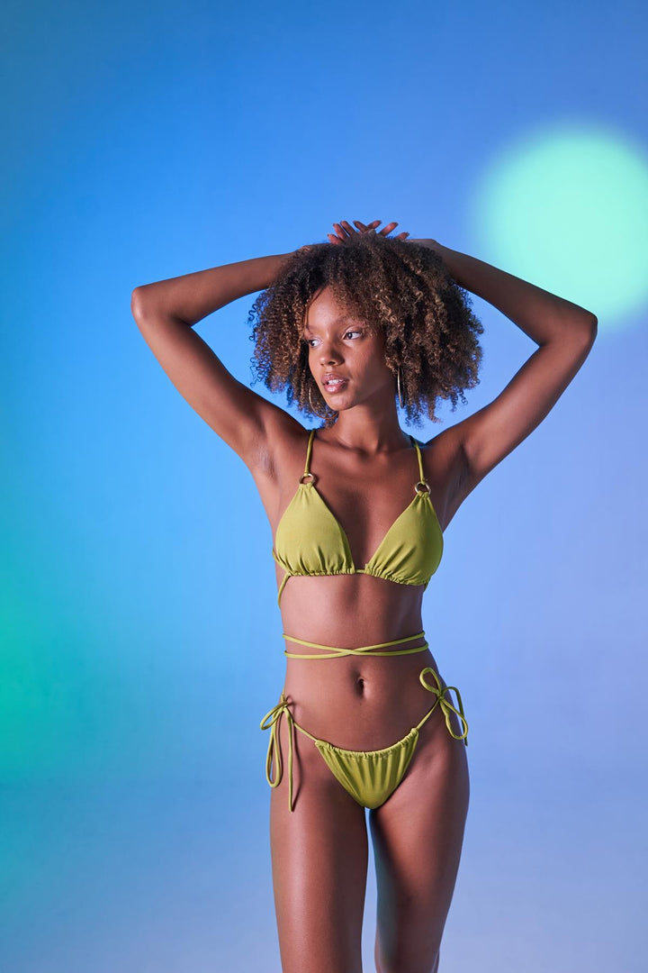 HLLY Women Delphi Bikini Top Green - Potenza