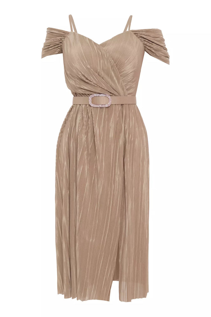 FRV Beige sandy sleeveless midi dress - Annandale