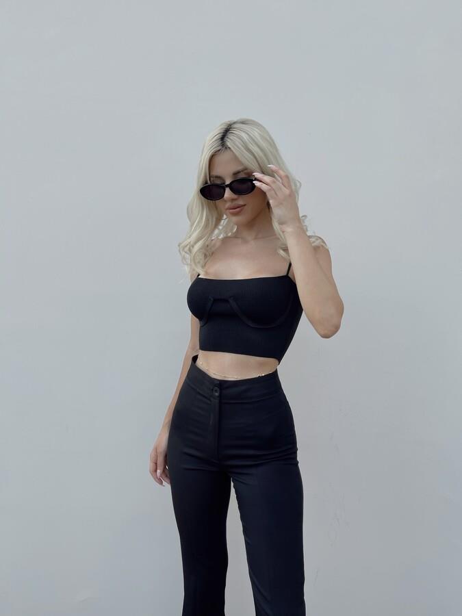 HLLY Women Stella Crop Black - مورفلدن فالدورف