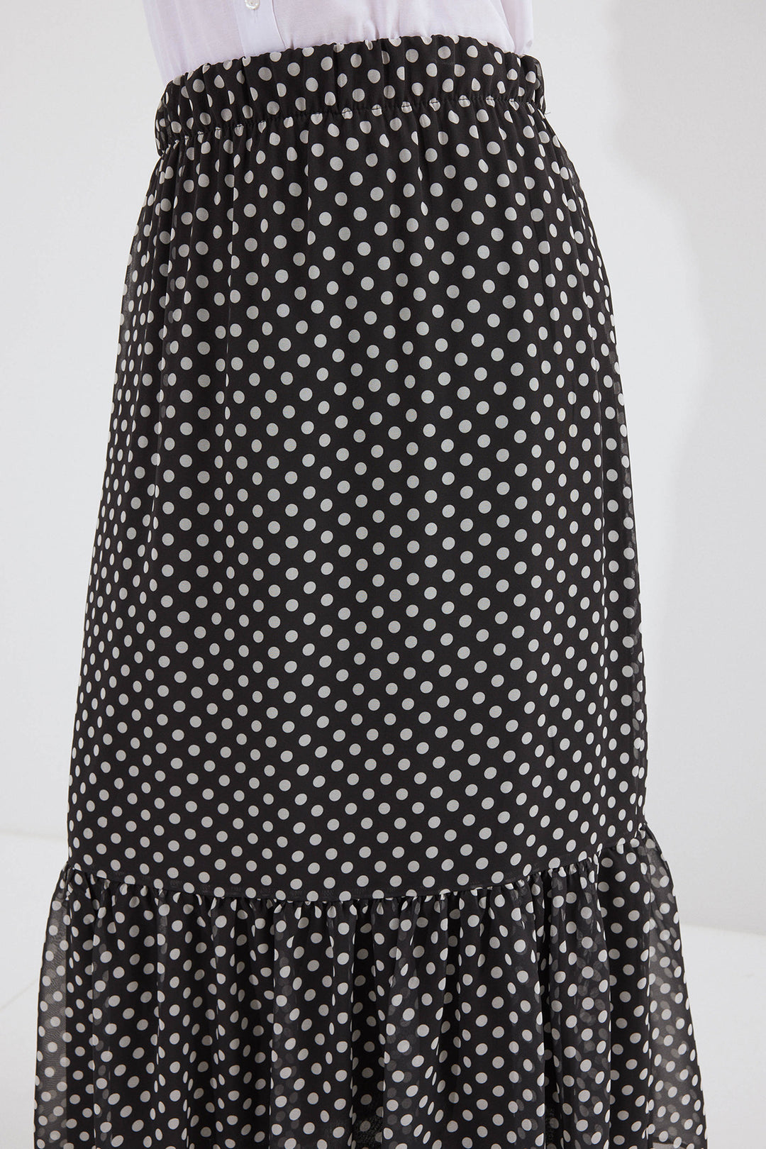 BGD Women Patterned Chiffon Skirt - Black - Avondale