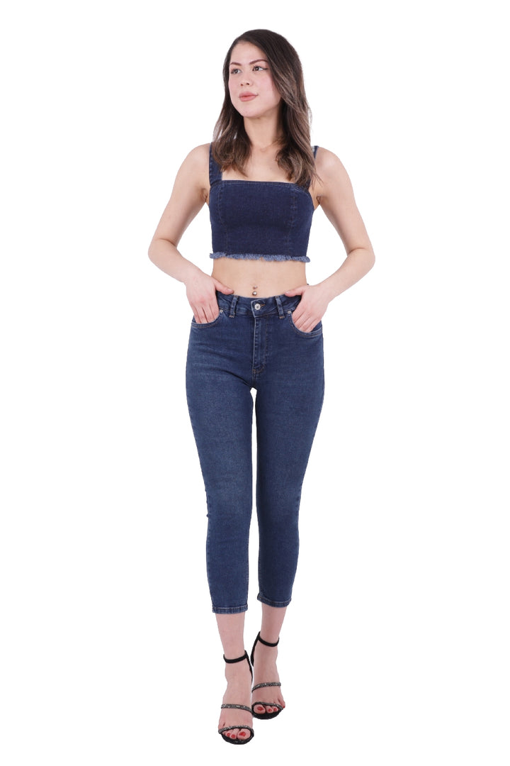 XLJ High Waisted Short Skinny Jean Mixed - Ede