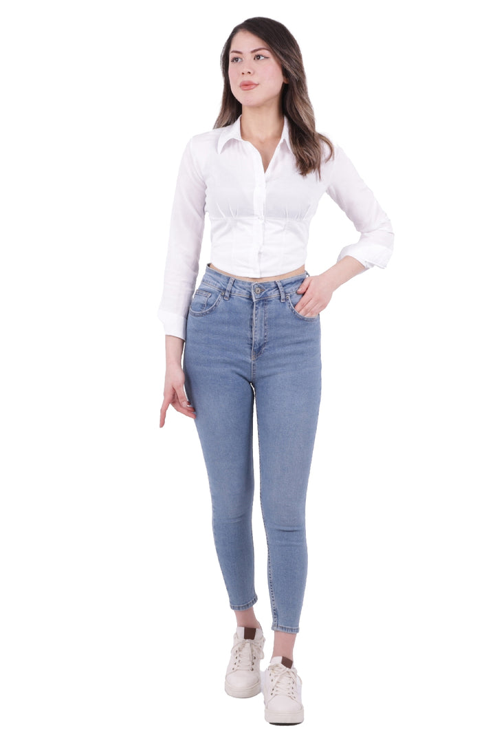 XLJ High Waisted Short Skinny Jean Mixed - Reus