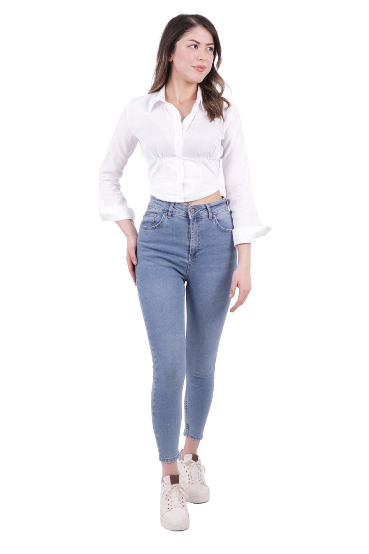 XLJ High Waisted Short Skinny Jean Mixed - Reus