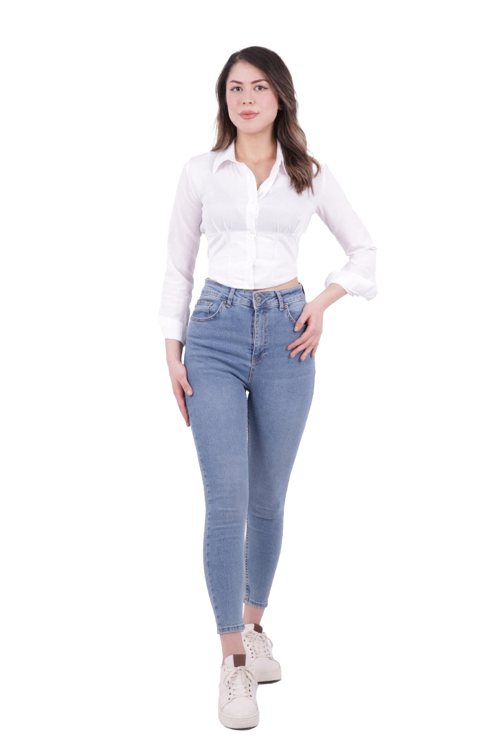 XLJ High Waisted Short Skinny Jean Mixed - Reus