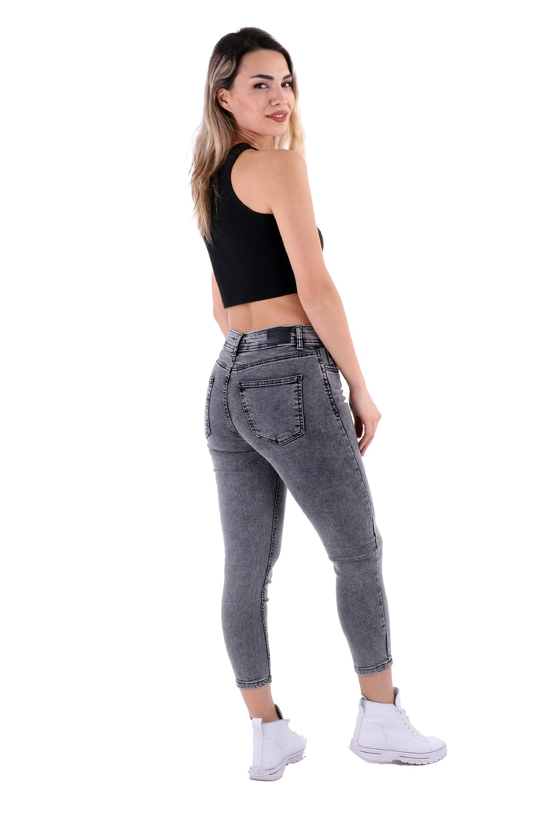 XLJ High Waisted Short Skinny Jean Mixed - Bastia