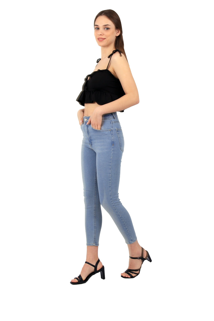 XLJ High Waisted Short Skinny Jean Mixed - Khrustalnyi