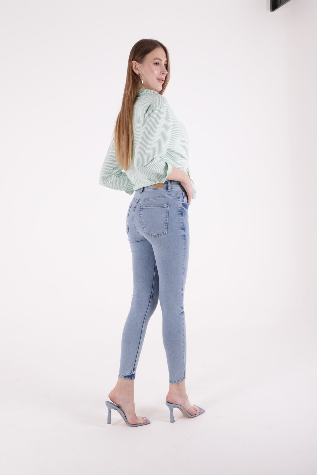 XLJ High Waist Skinny Short Jean Mixed - Woodley