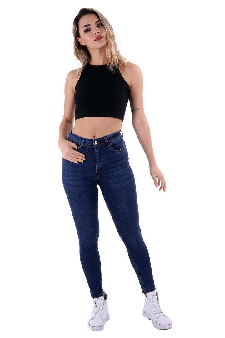 XLJ High Waisted Ankle Length Skinny Jean Mixed - Lelystad