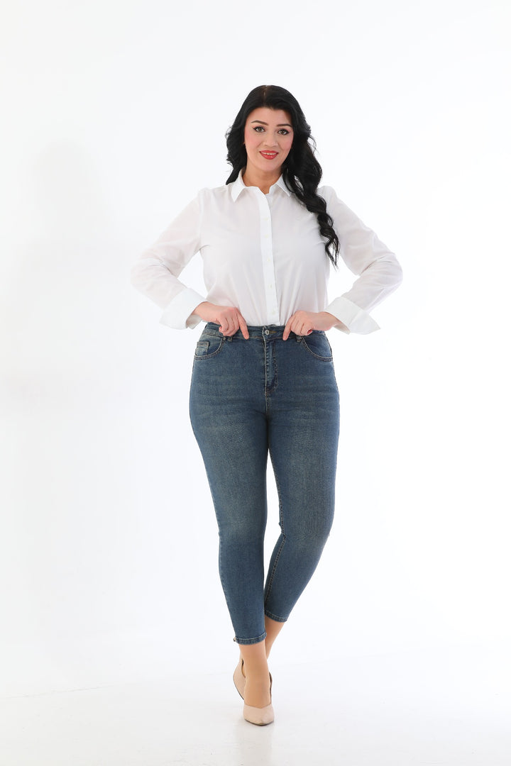 XLJ High Waisted Ankle Length Skinny Jean Mixed - Howell