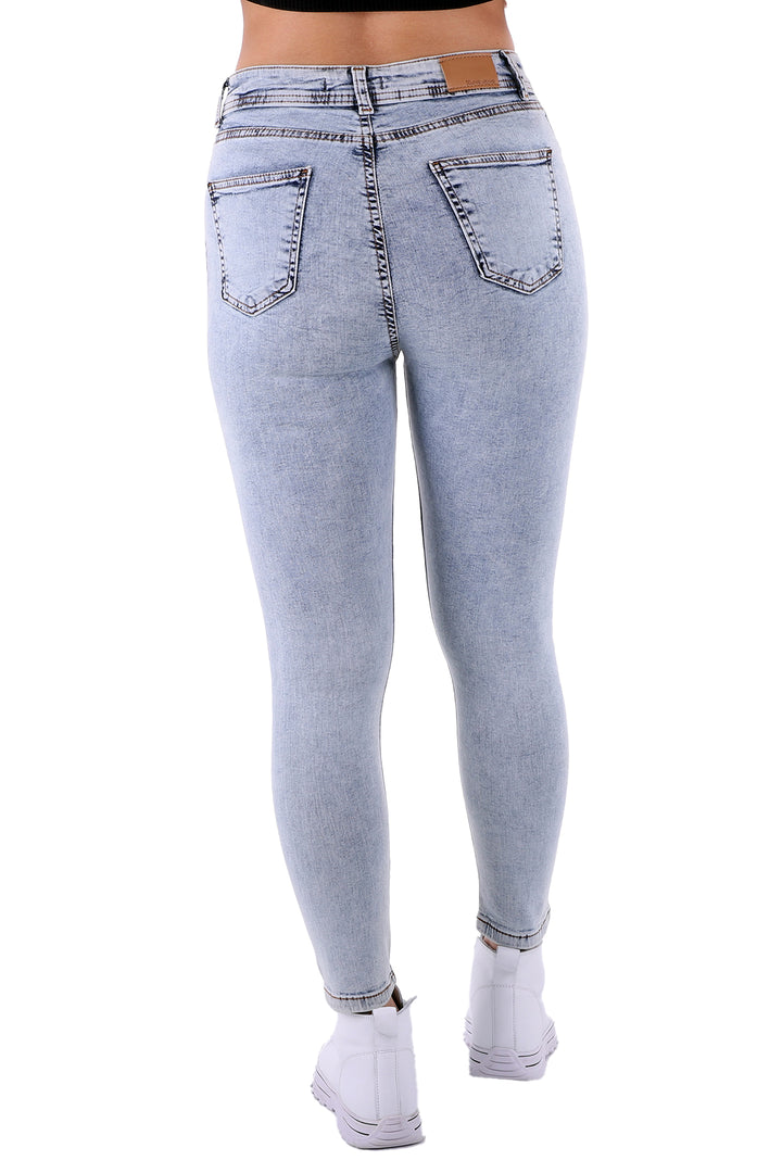 XLJ High Waisted Ankle Length Skinny Jean Mixed - West Seneca