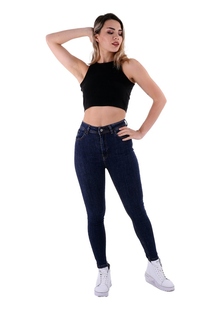 XLJ High Waisted Ankle Length Skinny Jean Mixed - Puerto Vallarta