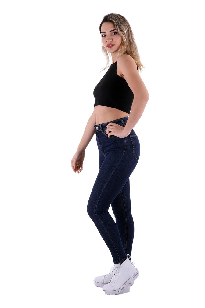 XLJ High Waisted Ankle Length Skinny Jean Mixed - Puerto Vallarta