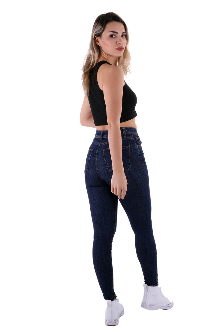 XLJ High Waisted Ankle Length Skinny Jean Mixed - Puerto Vallarta