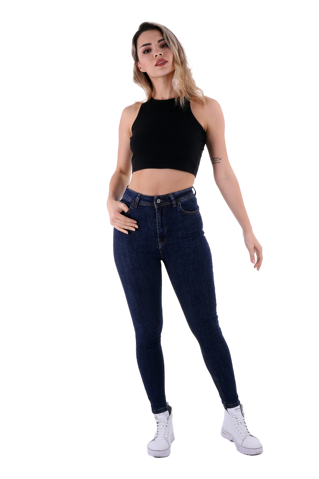 XLJ High Waisted Ankle Length Skinny Jean Mixed - Puerto Vallarta