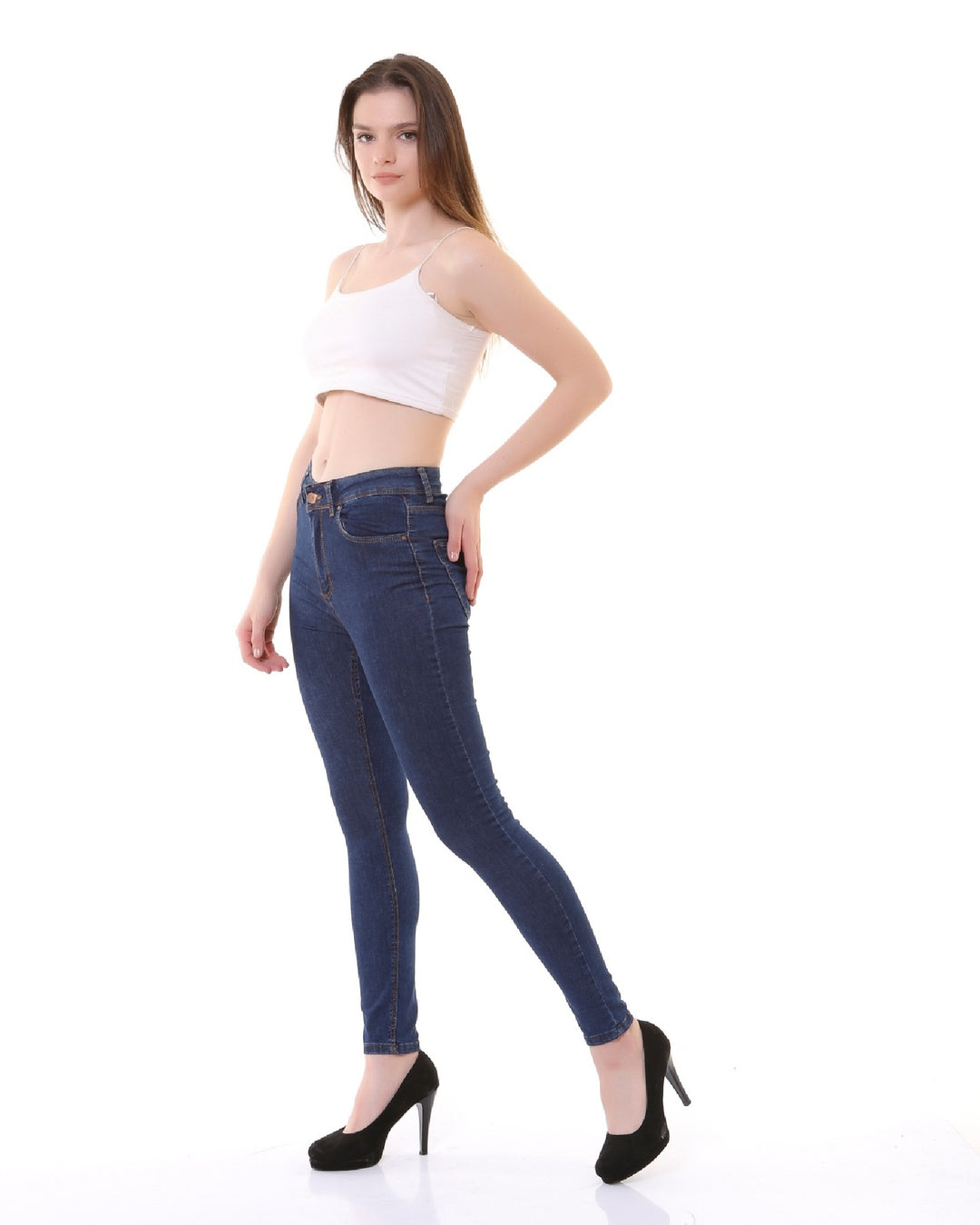 XLJ High Waisted Ankle Length Skinny Jean Mixed - Erie